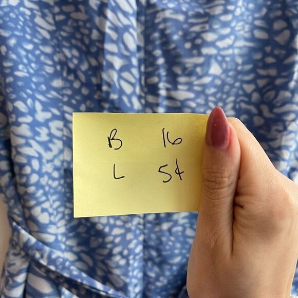 Spenser Jeremy Women's Blue Midi Dress Floral Print Round Neck Size 6 - Picture 10 of 10